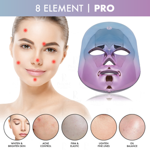 8 ELEMENTOS PRO / Mascarilla LED Multiusos para el Cuidado de la Piel / Nueva Generación sin cable