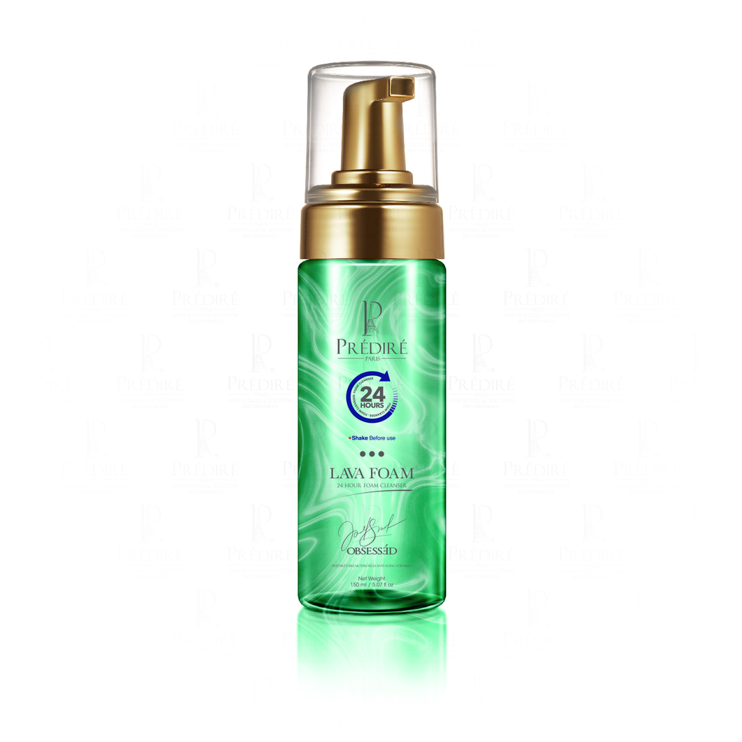 Oil Control Teal Lava Foam Facial Cleanser with Collagen and Stem Cell Technology (Rich with Vitamin E & A)