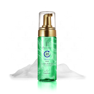 Oil Control Teal Lava Foam Facial Cleanser with Collagen and Stem Cell Technology (Rich with Vitamin E & A)