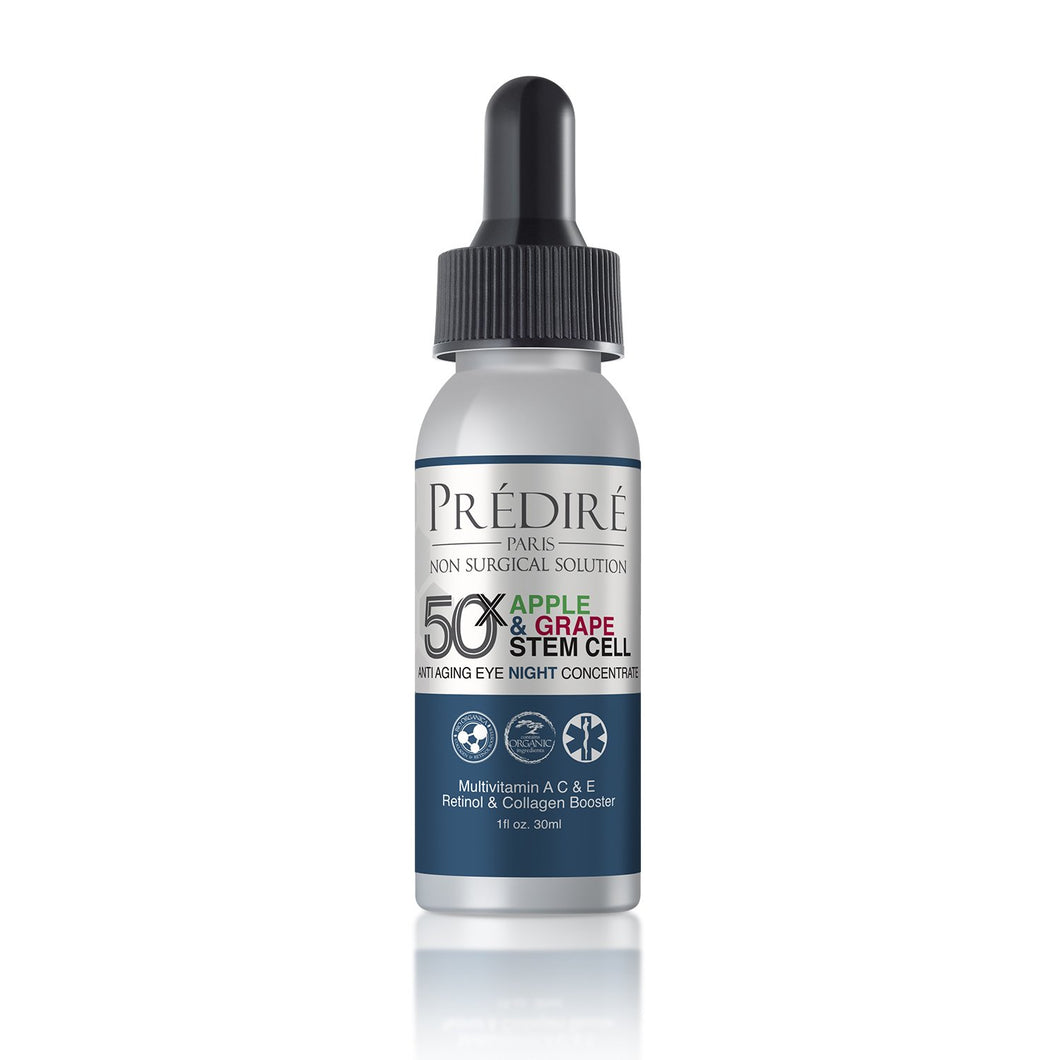 50x Células Madre de Manzana y Uva Concentración Antienvejecimiento para la Noche de los Ojos - 1.0 oz