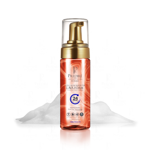 Espuma Limpiadora Facial Hidratante de Lava Roja con Colágeno y Tecnología de Células Madre (Rico en Vitaminas E y A)