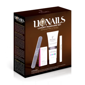 Set de Lujo de Manicura Lionails | Leche de Almendras y Miel Set de 4-Piezas