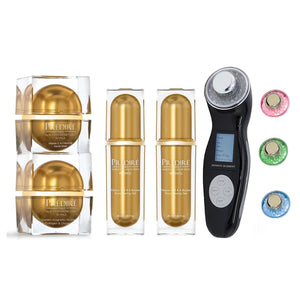 Vitamin C, E & A Booster & Hydrating Collection with Infinity Element Ultrasonic 3X LED Skin Care Essential