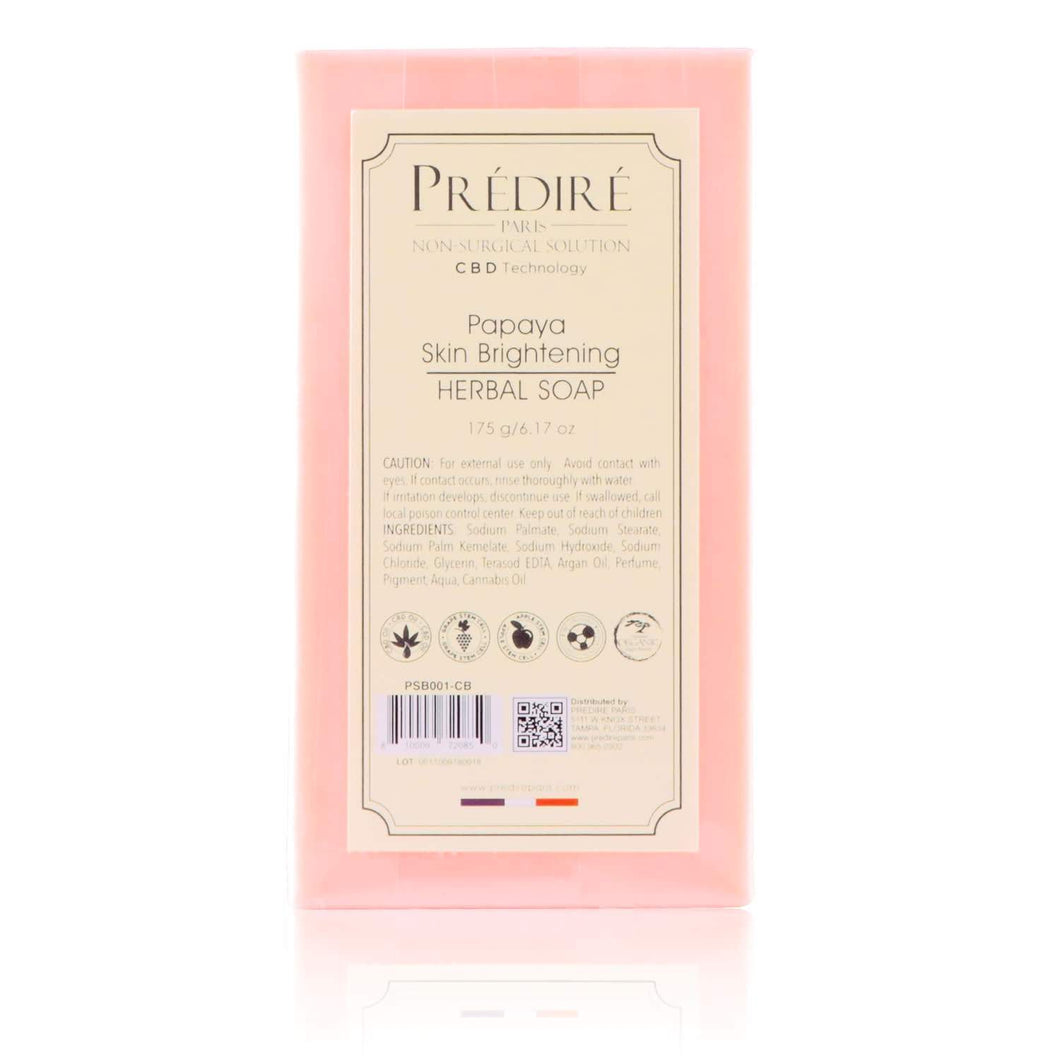 Papaya Skin Brightening Herbal Soap 175G  Infused with CBD oil