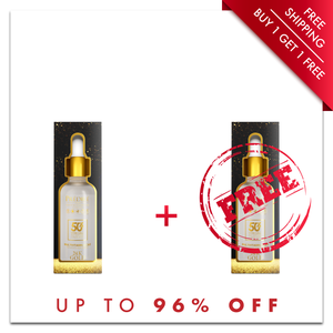 50X Premium Multi-Vitaminas A, C y E Retinol y Refuerzo de Colágeno 24K Serum de Oro | Paquete BOGO