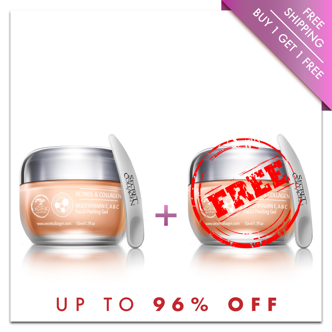 Gel exfoliante facial multivitamínico E, A y C 50ML | Paquete BOGO