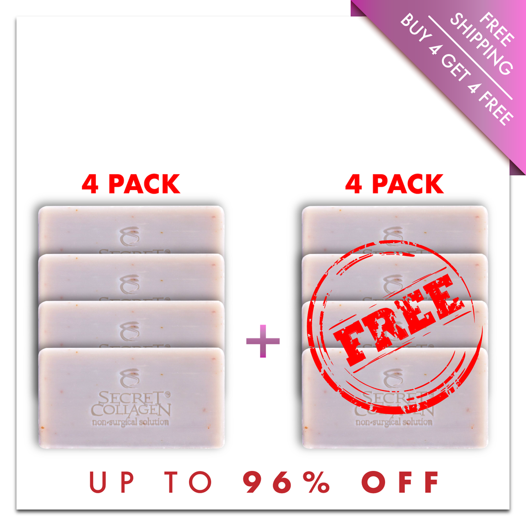 Skin Brightening Oatmeal Soap with Retinol & Collagen 175g (4 Pack Bundle) | BOGO Bundle