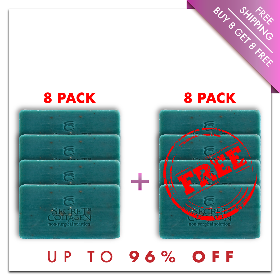 Skin Tightening Soap with Eucalyptus 175g (8 Pack Bundle) | BOGO Bundle