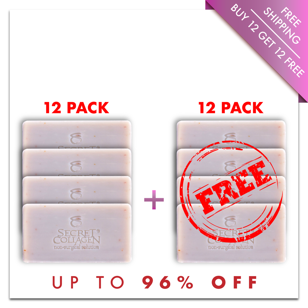 Skin Brightening Oatmeal Soap with Retinol & Collagen 175g (12 Pack Bundle) | BOGO Bundle