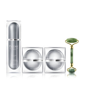 Régimen Completo con Células Madre de Manzana y Uva que Desafían la Edad (Paquete) + Exclusivo Infusor de Rodillo de Jade